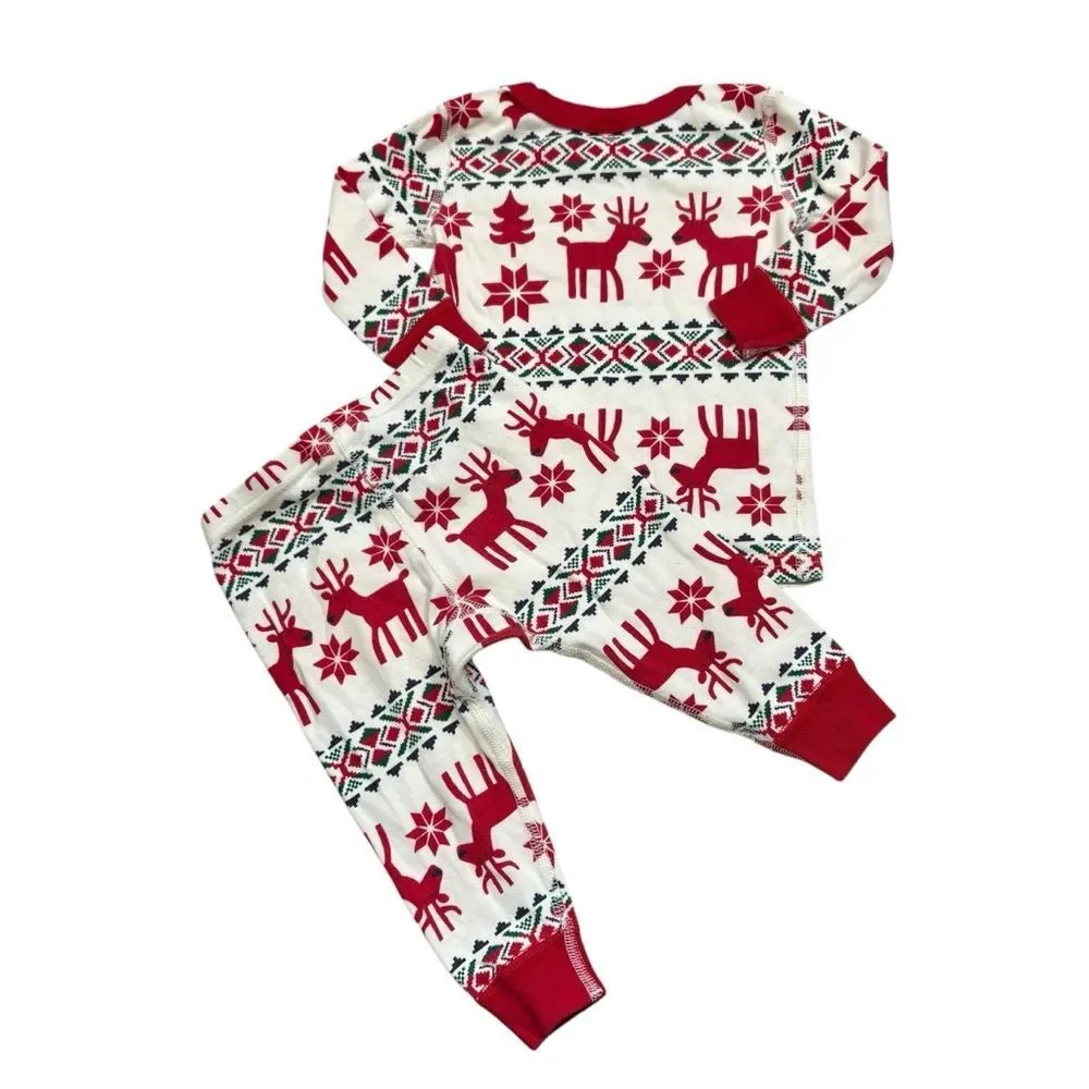 Hanna Andersson Brand 3 Piece Holiday Pajama Set‎ Size 12-18 Months